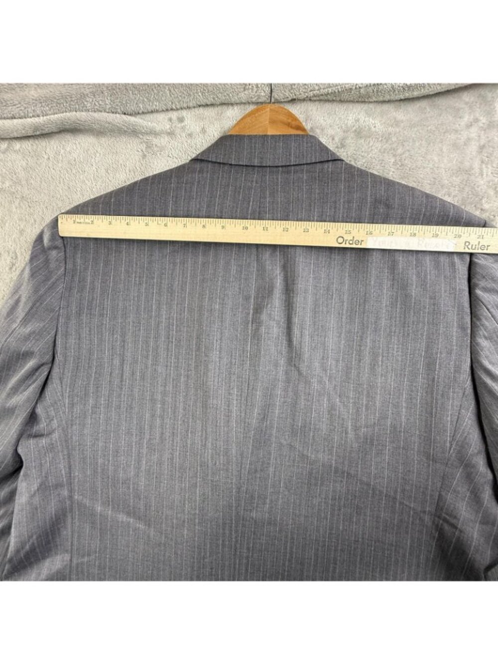 Gianfranco Ruffini Suit Jacket Mens 48XL Gray Pinstripe Wool Super 100s 2 Button - Picture 13 of 16